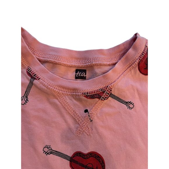 Kids Tea Collection Guitar Print T-Shirt Size 8 - Picture 2 of 5